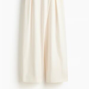 NWT - H&M Elegant Cream Wide-Leg Pants